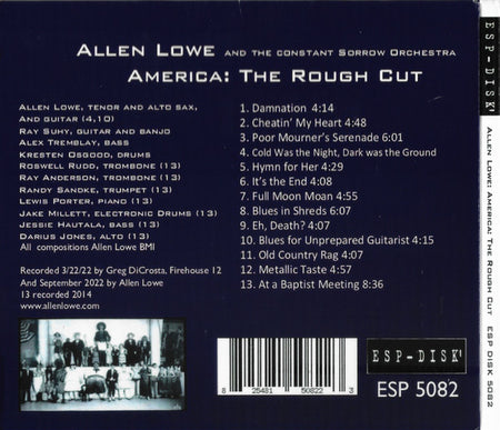 Allen Lowe : America: The Rough Cut (CD, Album)
