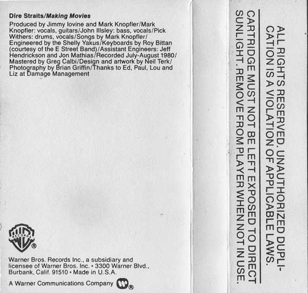 Dire Straits : Making Movies (Cass, Album)