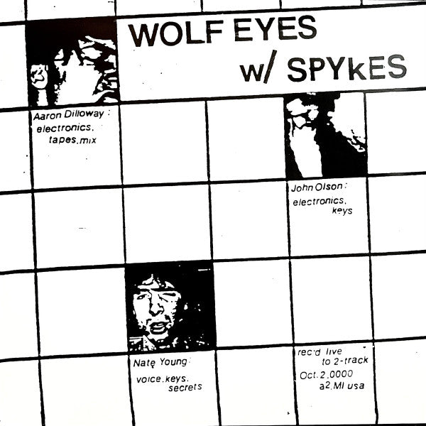Wolf Eyes w/ Spykes : Wolf Eyes w/ Spykes (LP, Album, Ltd, RE)
