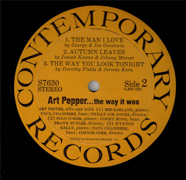 Art Pepper : ...The Way It Was! (LP, Album)