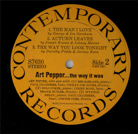 Art Pepper : ...The Way It Was! (LP, Album)