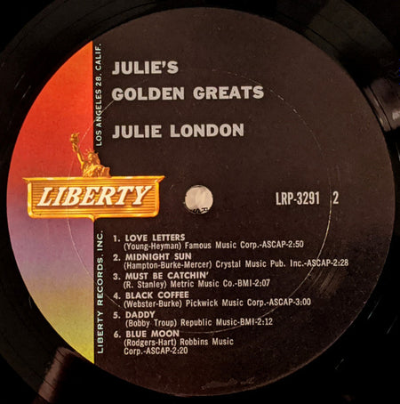 Julie London : Julie's Golden Greats (LP, Comp, Mono)