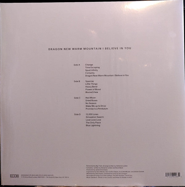 Big Thief : Dragon New Warm Mountain I Believe In You (2xLP, Album, RE, Opt)