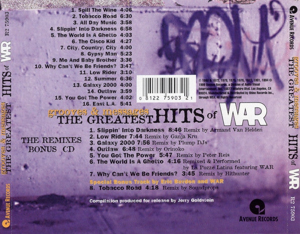 War : Grooves & Messages - The Greatest Hits Of War (2xCD, Comp)
