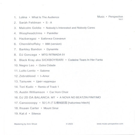 Various : Music · Perspective Vol.1 (CDr, Comp)