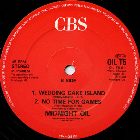 Midnight Oil : Blue Sky Mine (12", Single)