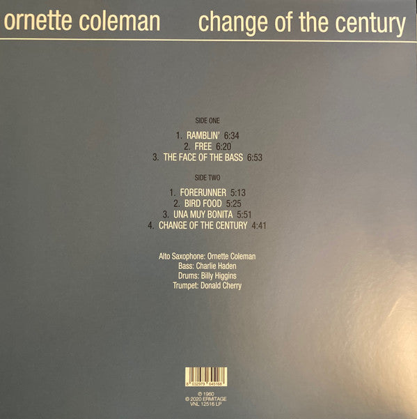 Ornette Coleman : Change Of The Century (LP, Album, RE, Bla)