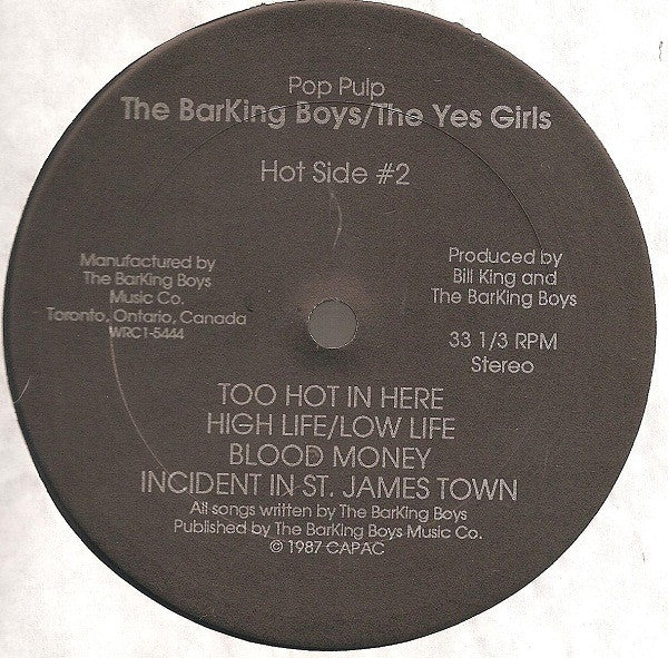 The BarKing Boys : The Yes Girls (LP, Album)