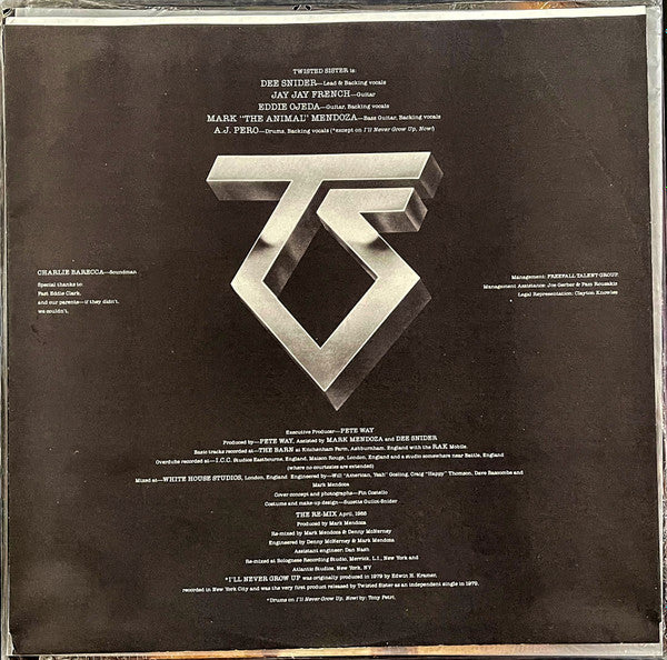 Twisted Sister : Under The Blade (LP, Album, RE, Rem)