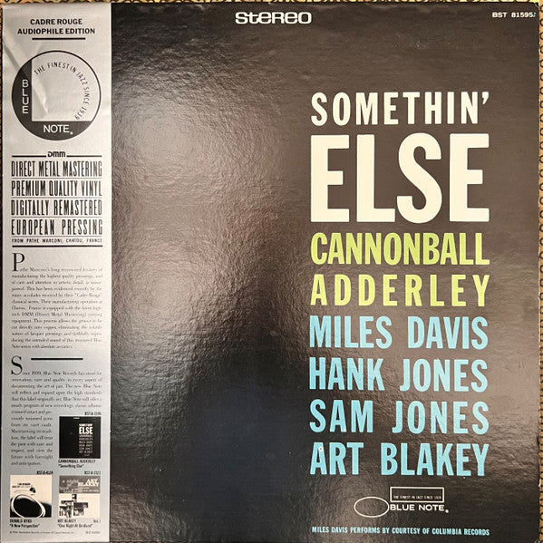 Cannonball Adderley : Somethin' Else (LP, Album, RE, DMM)