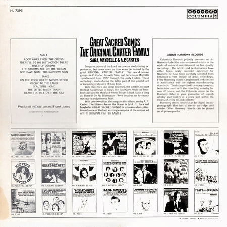 The Original Carter Family* : Great Sacred Songs (LP)