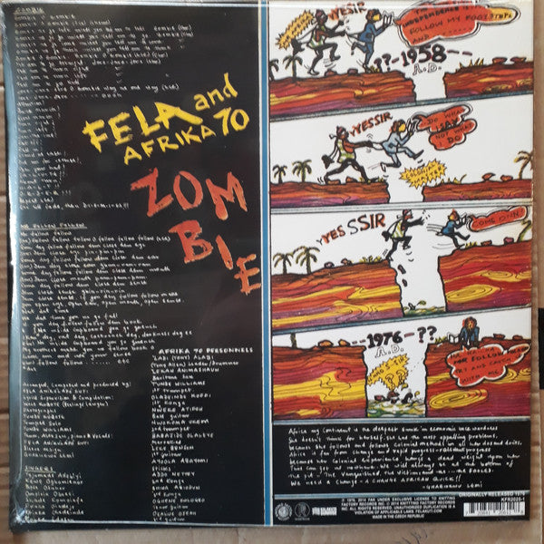 Fẹla* And Afrika 70* : Zombie (LP, Album, RE, RP)