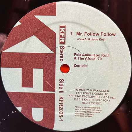 Fẹla* And Afrika 70* : Zombie (LP, Album, RE, RP)