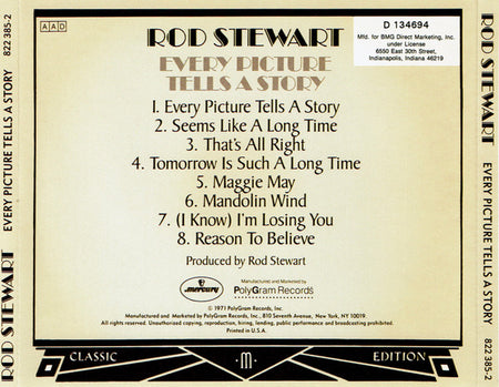 Rod Stewart : Every Picture Tells A Story (CD, Album, Club, RE, BMG)