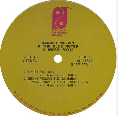 Harold Melvin & The Blue Notes* : I Miss You (LP, Album)