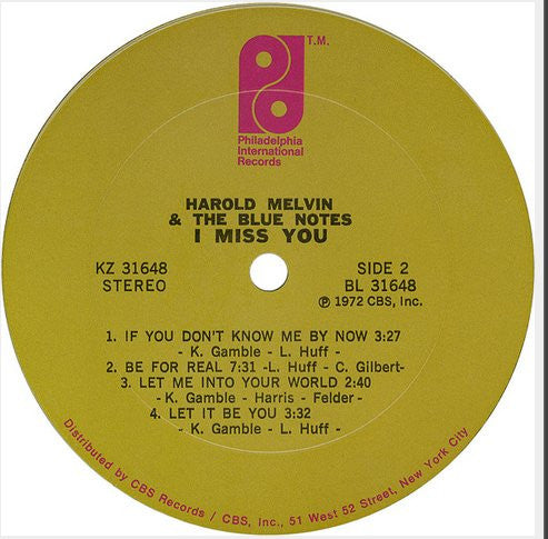 Harold Melvin & The Blue Notes* : I Miss You (LP, Album)