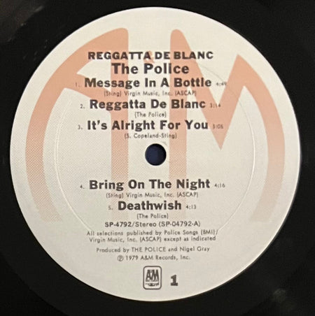 The Police : Reggatta De Blanc (LP, Album, Ter)
