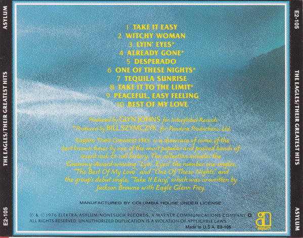 Eagles : Their Greatest Hits 1971-1975 (CD, Album, Comp, Club, RE, Col)