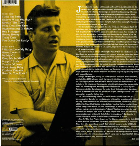Johnny Burnette : Crazy Date [Rock And Roll Demos Volume 1] (LP, Comp)