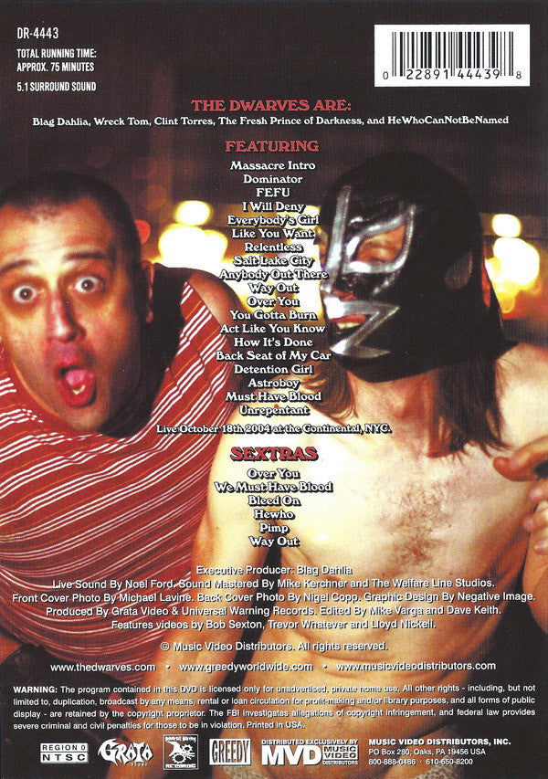 Dwarves : Fuck You Up And Get Live (DVD-V, NTSC)