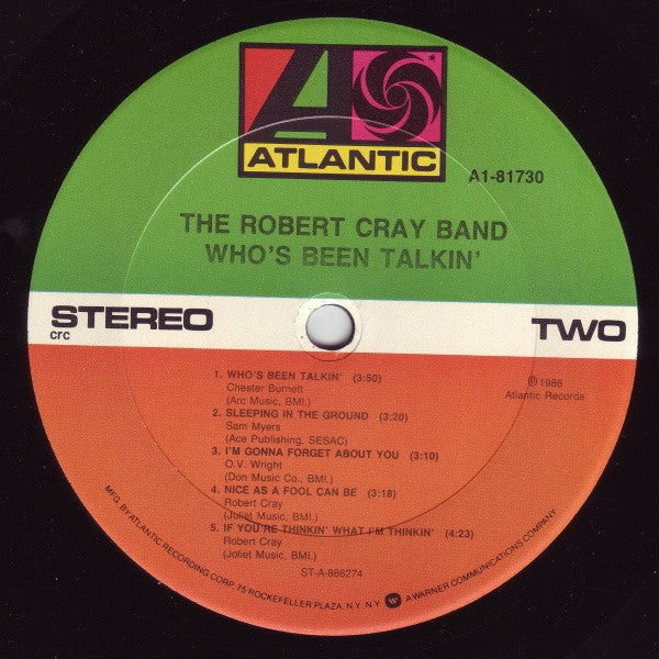 The Robert Cray Band : Who's Been Talkin' (LP, Club, RE, RM, CRC)