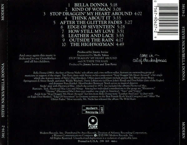 Stevie Nicks : Bella Donna (CD, Album, RE, Spe)