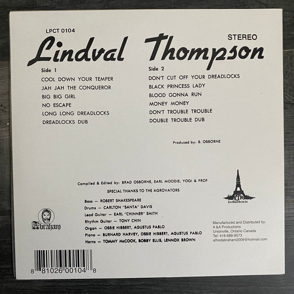 Linval Thompson : Cool Down (LP, Album, RE, Pin)