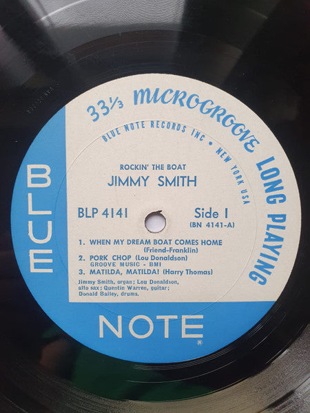 The Incredible Jimmy Smith* : Rockin' The Boat (LP, Album, Mono, No )