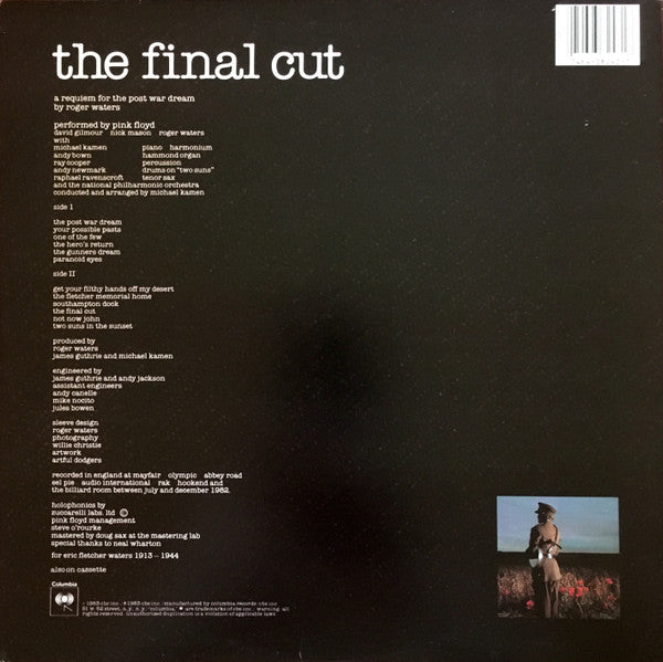 Pink Floyd : The Final Cut (LP, Album, Car)