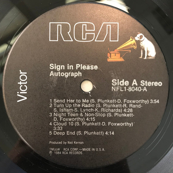 Autograph (2) : Sign In Please (LP, Album, Ind)