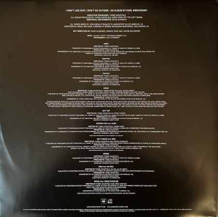 Earl Sweatshirt : I Don't Like Shit, I Don't Go Outside: An Album By Earl Sweatshirt (LP, Album, RE, RP)