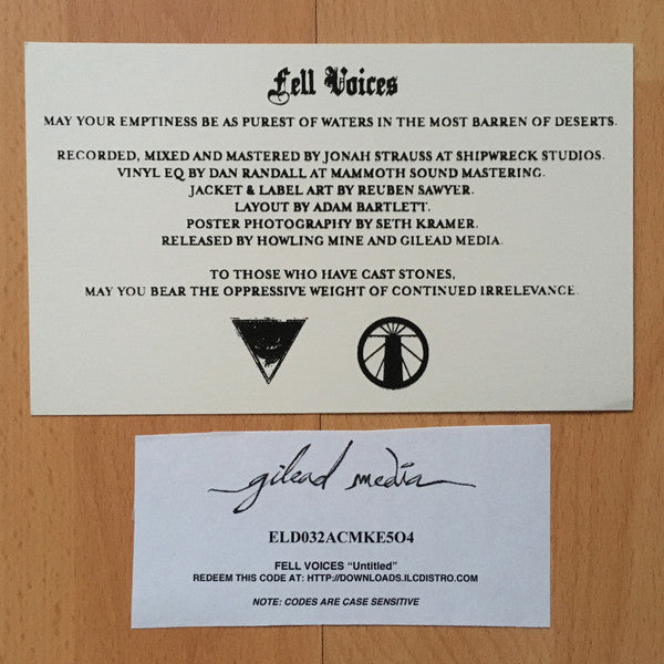 Fell Voices : Untitled (LP, Album)