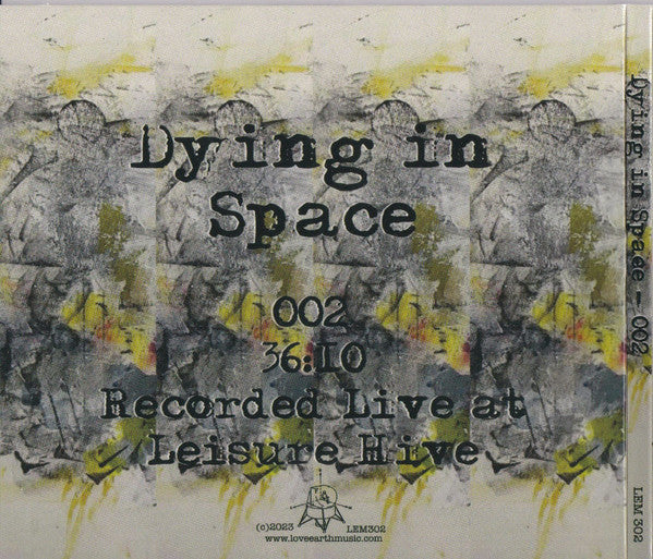 Dying In Space : 002 (CDr, Album)