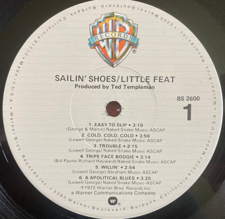 Little Feat : Sailin' Shoes (LP, Album, RE, Gat)