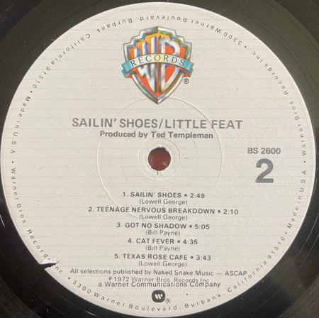 Little Feat : Sailin' Shoes (LP, Album, RE, Gat)