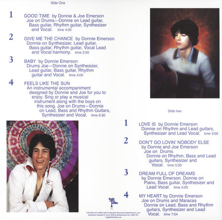 Donnie & Joe Emerson : Dreamin' Wild (LP, Album, RE, RM)