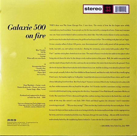Galaxie 500 : On Fire (LP, Album, RE, RM, RP, Coh)