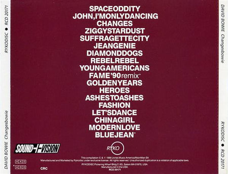 David Bowie : Changesbowie (CD, Comp, Club, PDO)