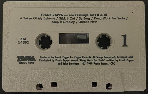 Frank Zappa : Joe's Garage Acts II & III (Cass, Album, Club)