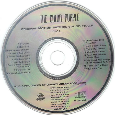 Quincy Jones : The Color Purple (Original Motion Picture Sound Track) (2xCD, Album)