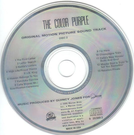 Quincy Jones : The Color Purple (Original Motion Picture Sound Track) (2xCD, Album)