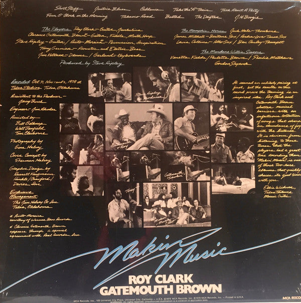 Roy Clark And Clarence "Gatemouth" Brown : Makin' Music (LP, Album, Pin)