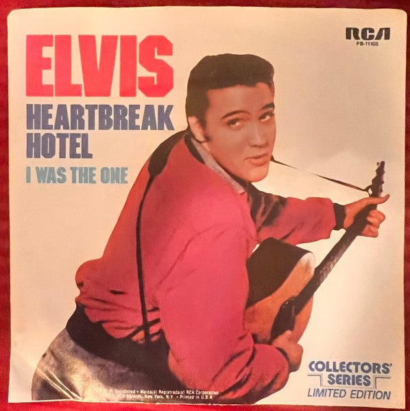 Elvis Presley : Heartbreak Hotel / I Was The One (7", Single, Mono, Ltd, RE, Styrene, Ind)