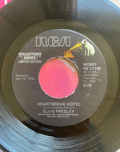 Elvis Presley : Heartbreak Hotel / I Was The One (7", Single, Mono, Ltd, RE, Styrene, Ind)