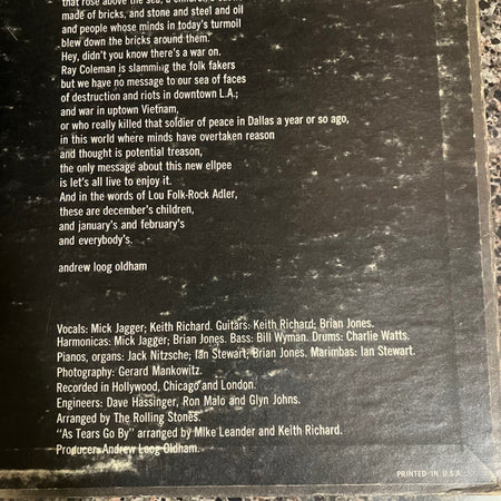 The Rolling Stones : December's Children (And Everybody's) (LP, Album, Mono)
