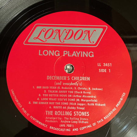 The Rolling Stones : December's Children (And Everybody's) (LP, Album, Mono)