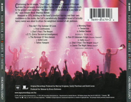Blue Öyster Cult : Agents Of Fortune (CD, Album, RE, RM)