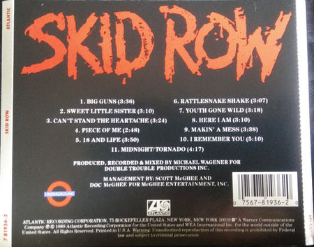 Skid Row : Skid Row (CD, Album, Club, BMG)