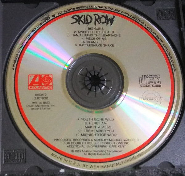 Skid Row : Skid Row (CD, Album, Club, BMG)