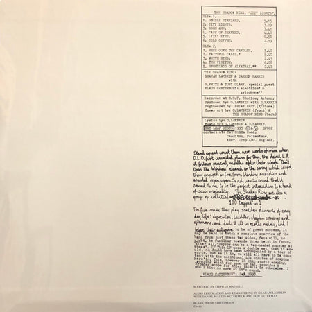 The Shadow Ring : City Lights (LP, RE)